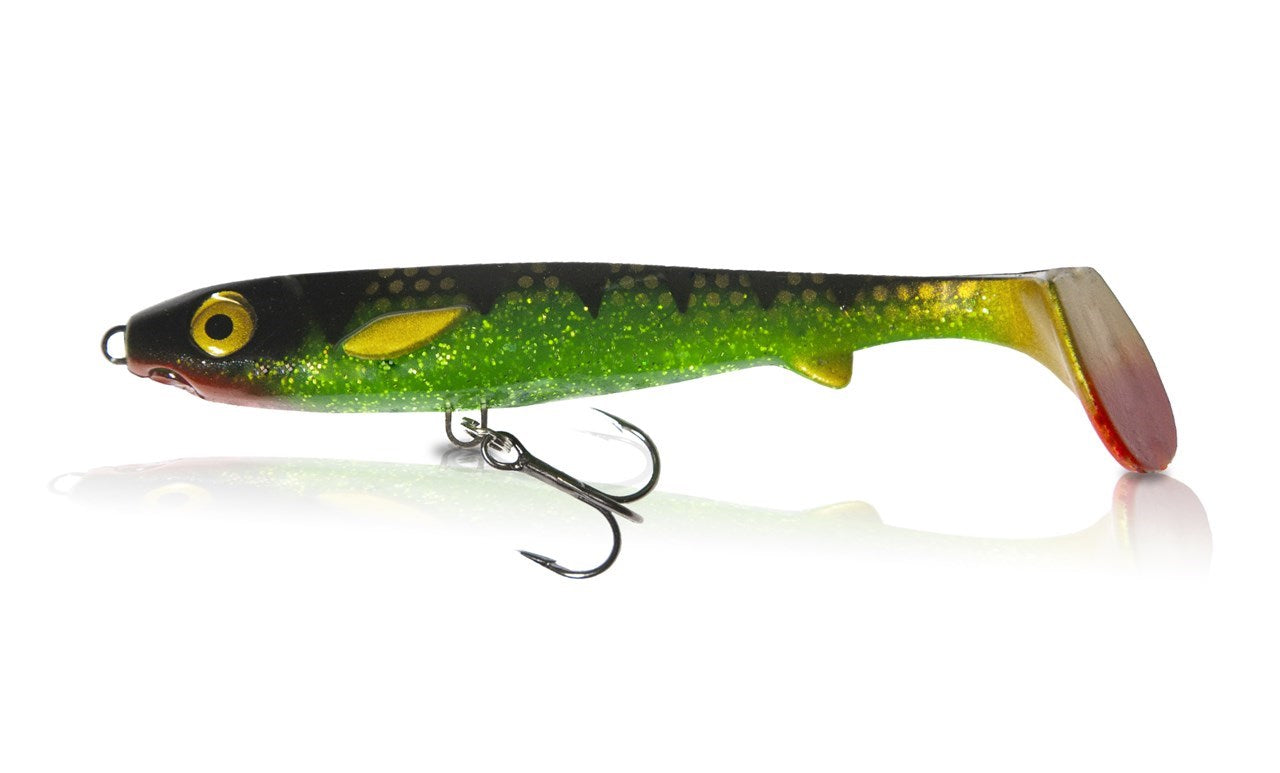 Flatnose Shad Jr 15 cm 2-pack med rigg DIRTY PERCH / 15CM / 24 GRAM