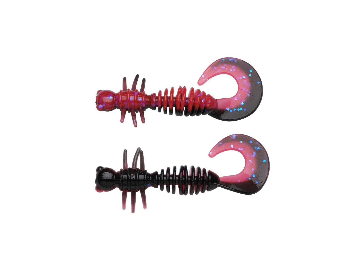 Curly SALMON EGG RED/BLACK / 4 CM