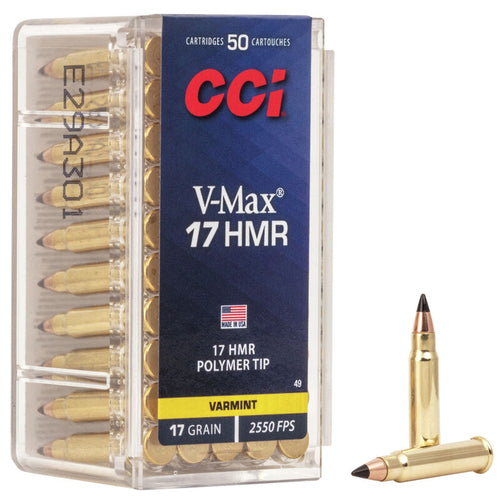 Rimfire Ammunition 17 HMR V-MAX 17 gr 50/box