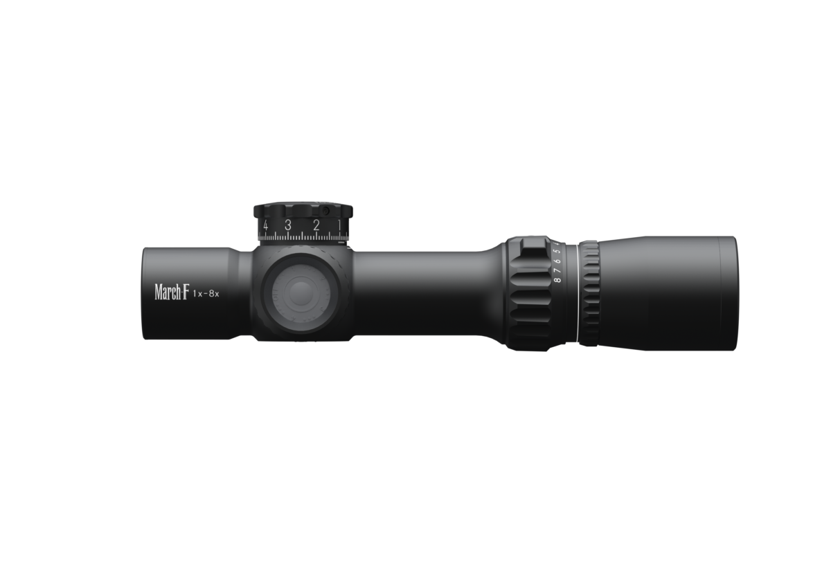 F 1-8x24 FFP MRAD FMC-1 Belyst Kikarsikte