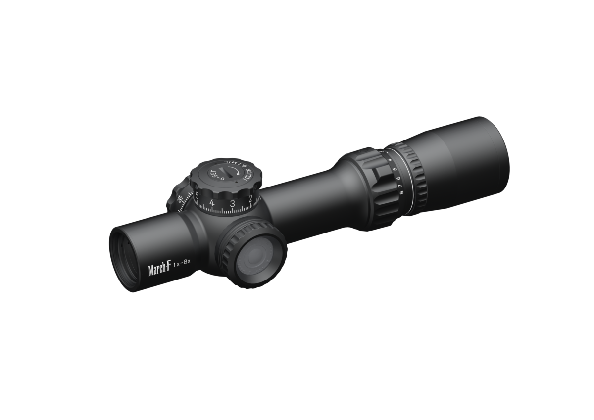 F 1-8x24 FFP MRAD FMC-1 Belyst Kikarsikte