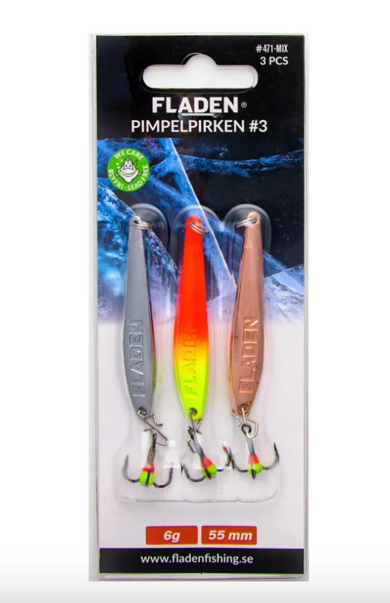 Pimpelpirken 3-PACK, 65mm 10g