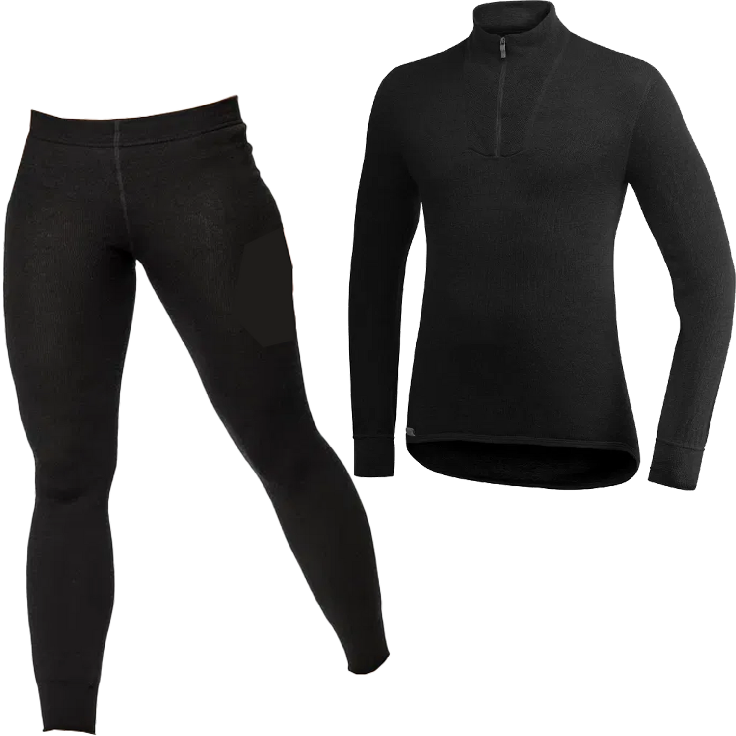 Woolpower 200 paket över & underdel Unisex Black (Zip turtleneck)