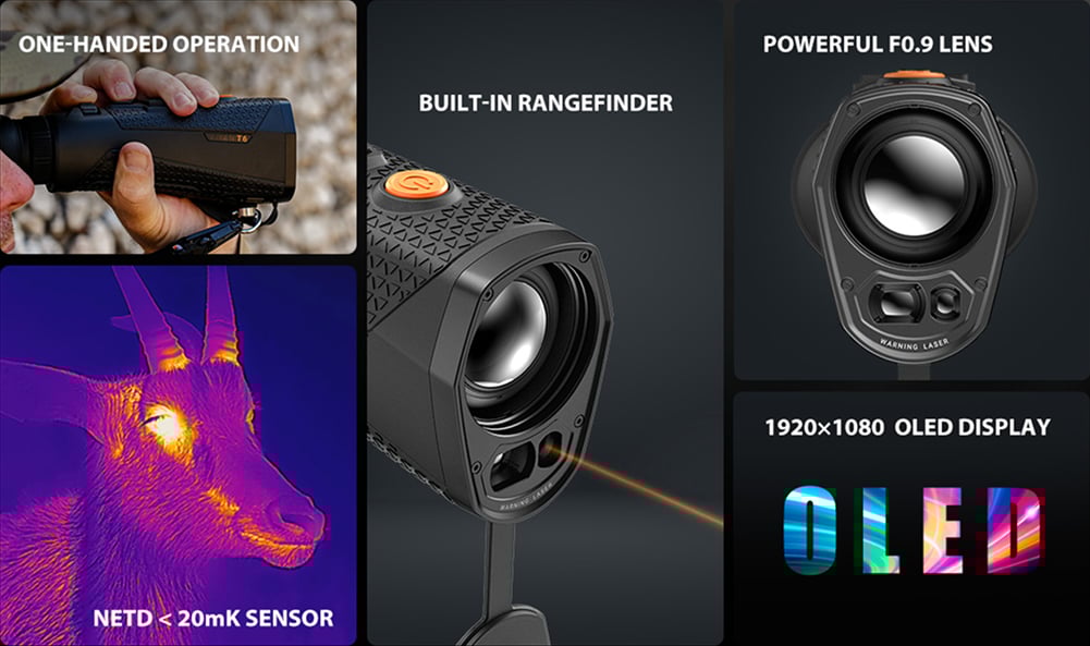 Titan T6 640x480, 35 mm Värmekamera Med Laseravståndsmätare