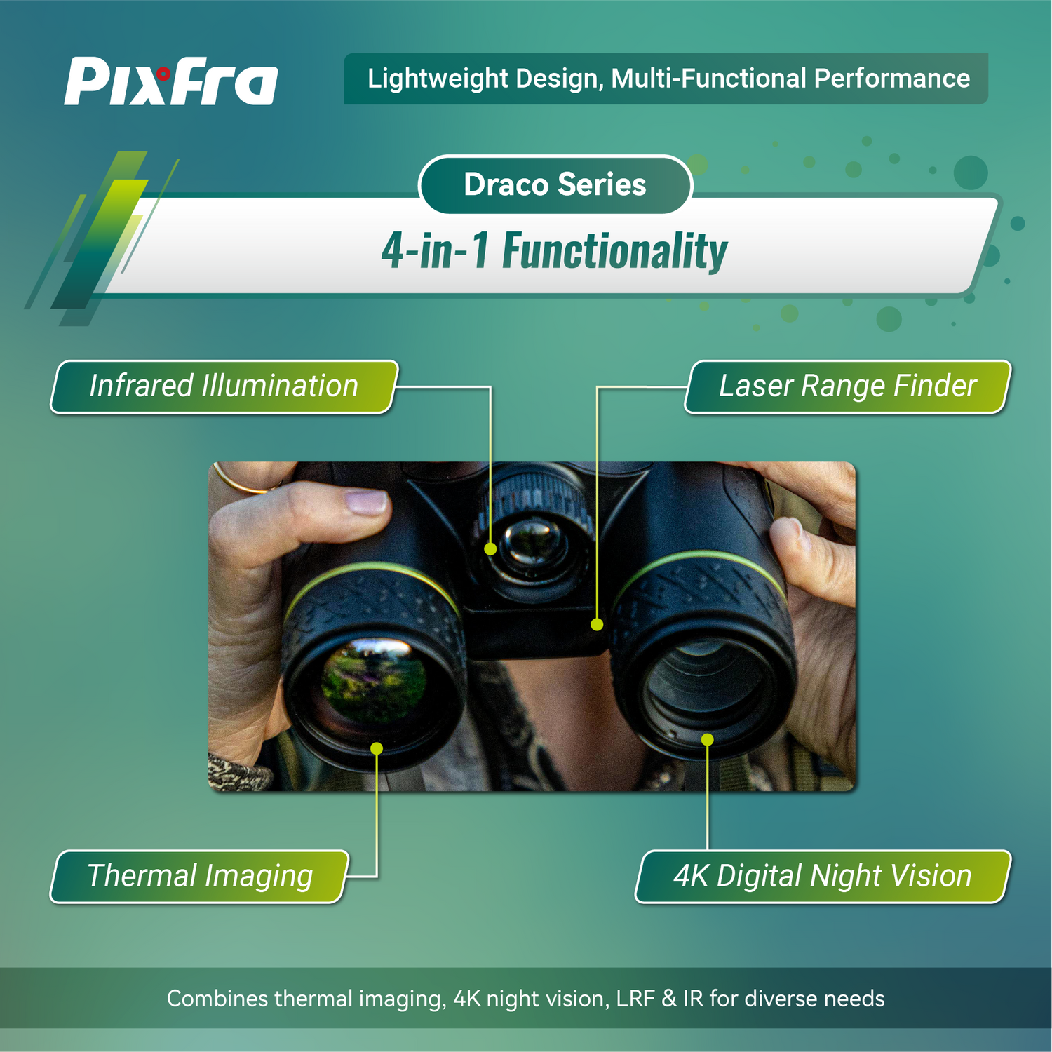 Draco D225N-4K Multispektral Värmekikare 256x192