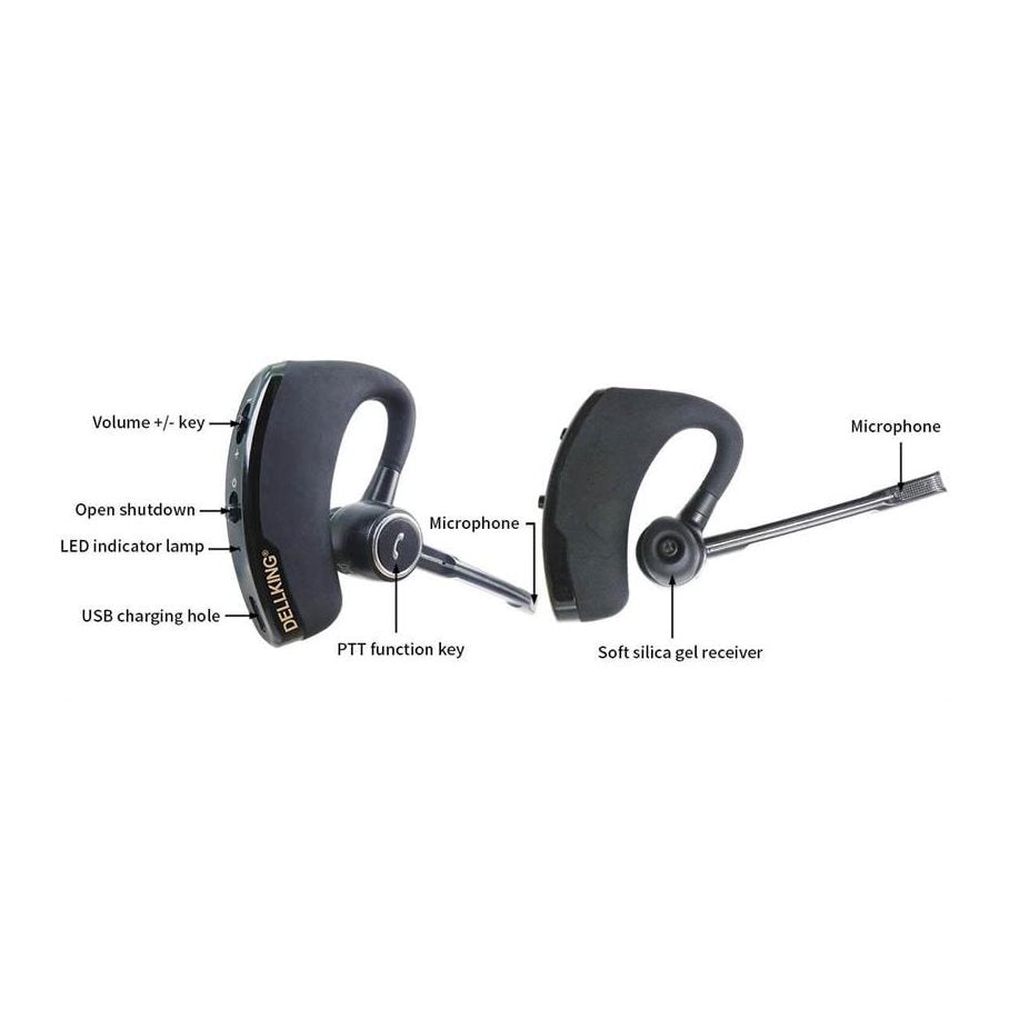 Blåtands Headset Med PTT.BTH-DK36100 EN STL