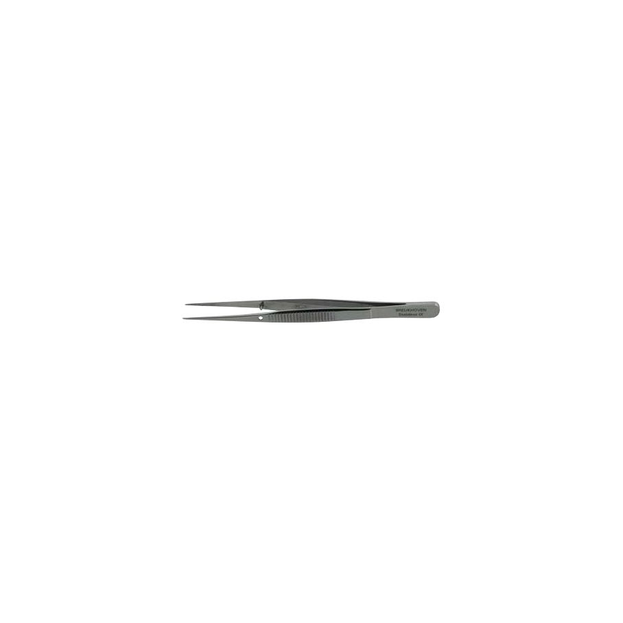 Pincett rak med vass spets 105mm EN STL
