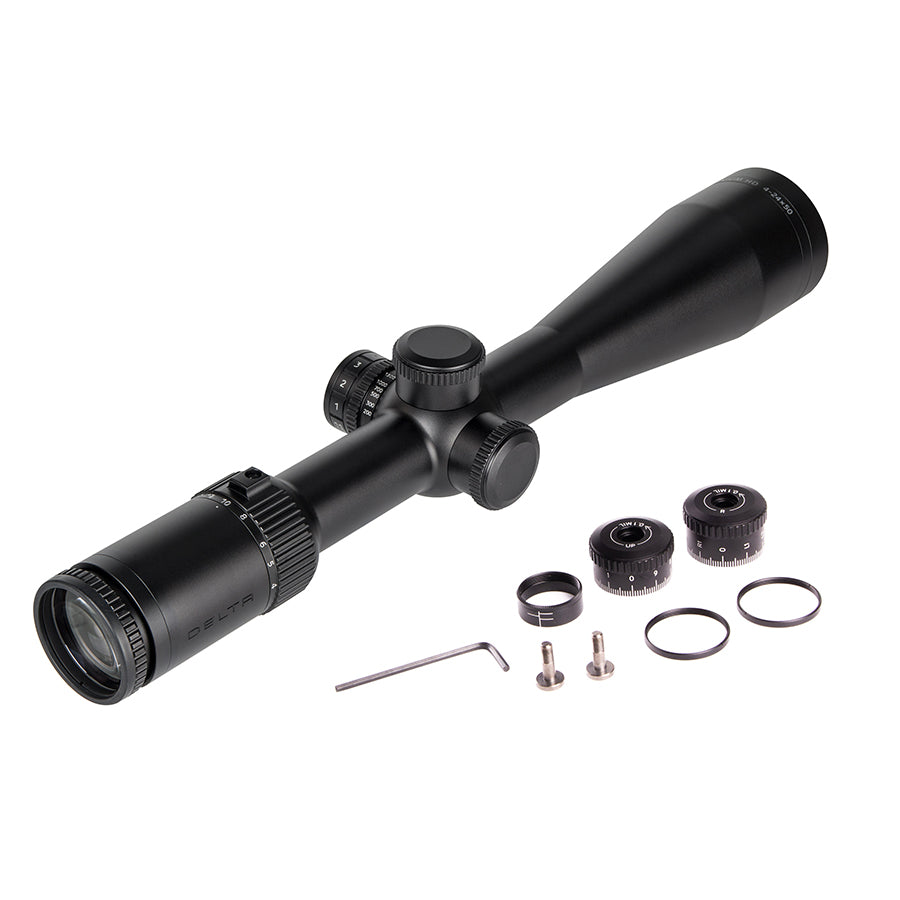 Titanium HD 4-24x50 4A-SB SF Belyst Med Utbytbara Rattar SVART / 30 MM