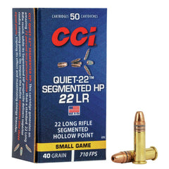 Rimfire Ammunition 22 LR Segmented HP Quiet-22 40 gr 50/box .22LR