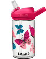 Eddy+ Kids 0,4L vattenflaska med sugrör Colorblock Butterflies EN STL