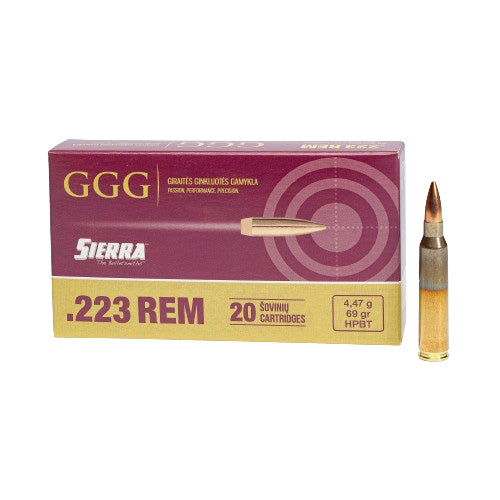 .223 HPBT Sierra Matchking 20/Box .223 REM / 20 ST / 69 GR / 4.5 G