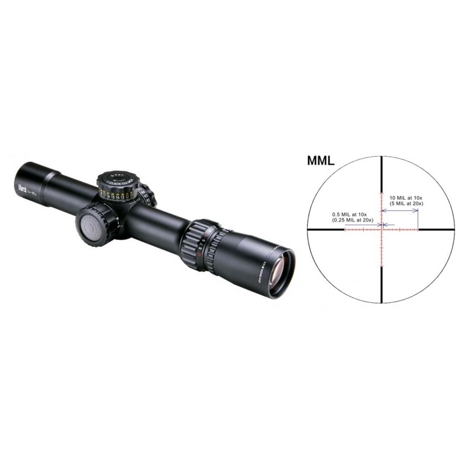 Tactical 1-10x24 SFP MRAD Belyst Kikarsikte 30 MM