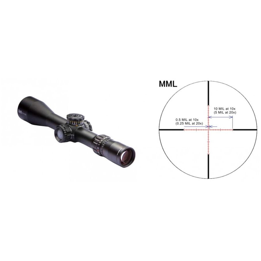 Tactical 2,5-25x42 SFP MRAD Belyst Kikarsikte 30 MM
