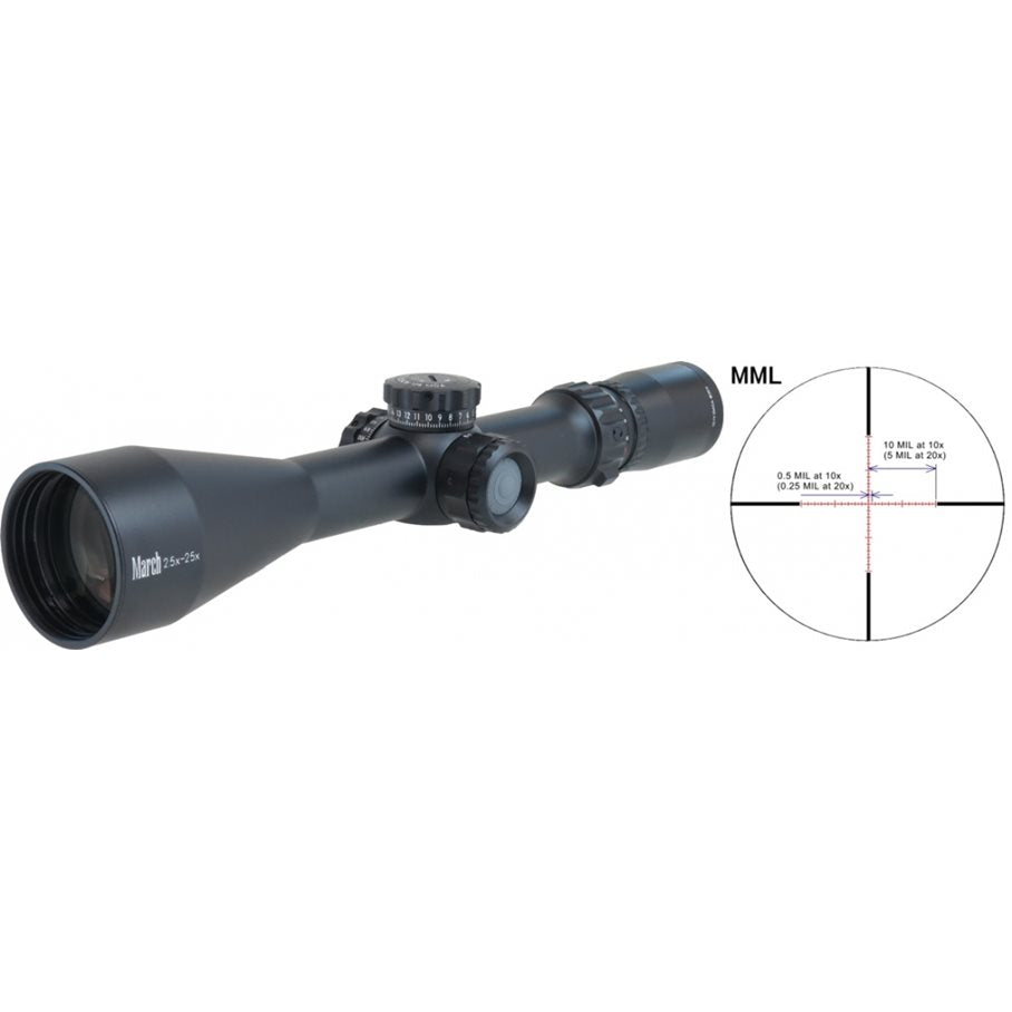 Tactical 2,5-25x52 SFP MRAD Belyst Kikarsikte 30 MM
