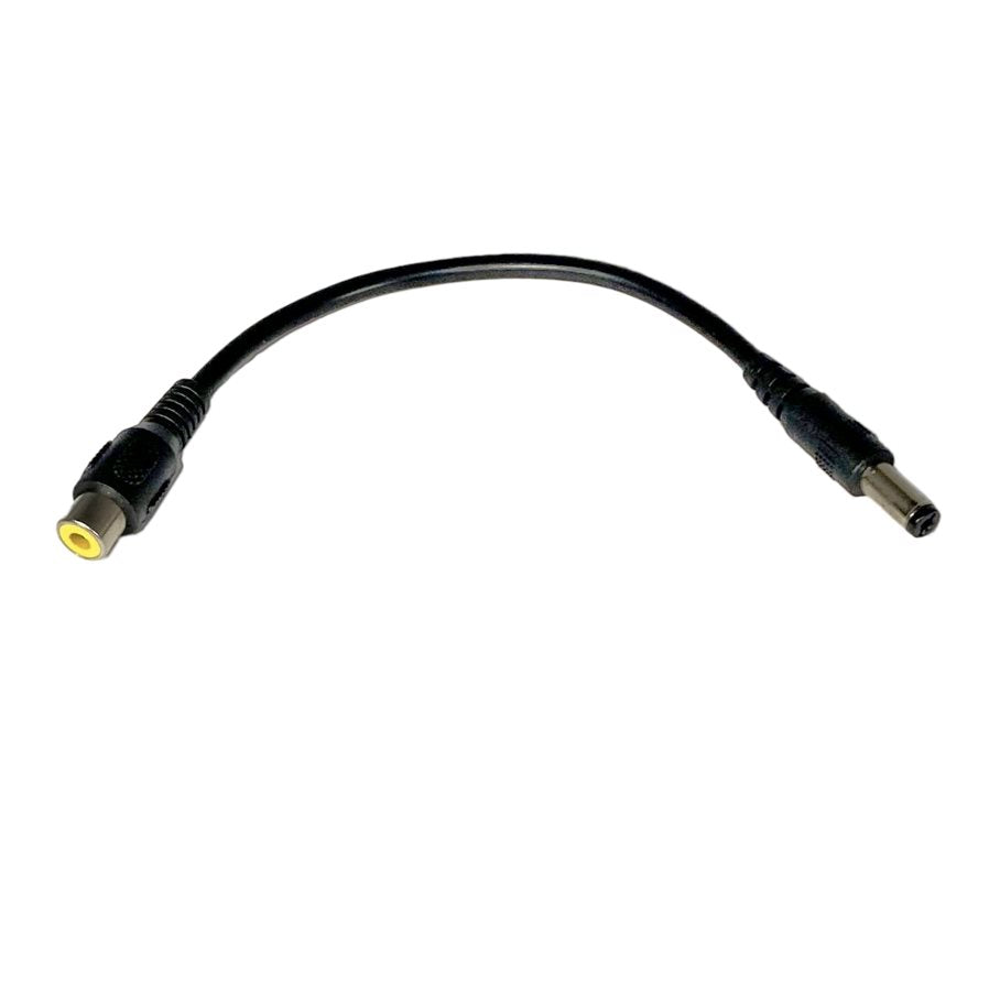 Adapterkabel 5,5/2,1 mm Hane Till Värmeband Med RCA Kontakt EN STL