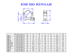 HD-H-A1 extrahöga 30 mm ringar SVART / EN STL