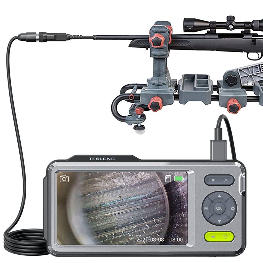 Borescope kamera med 5tums skärm,114cm Fiberoptik EN STL