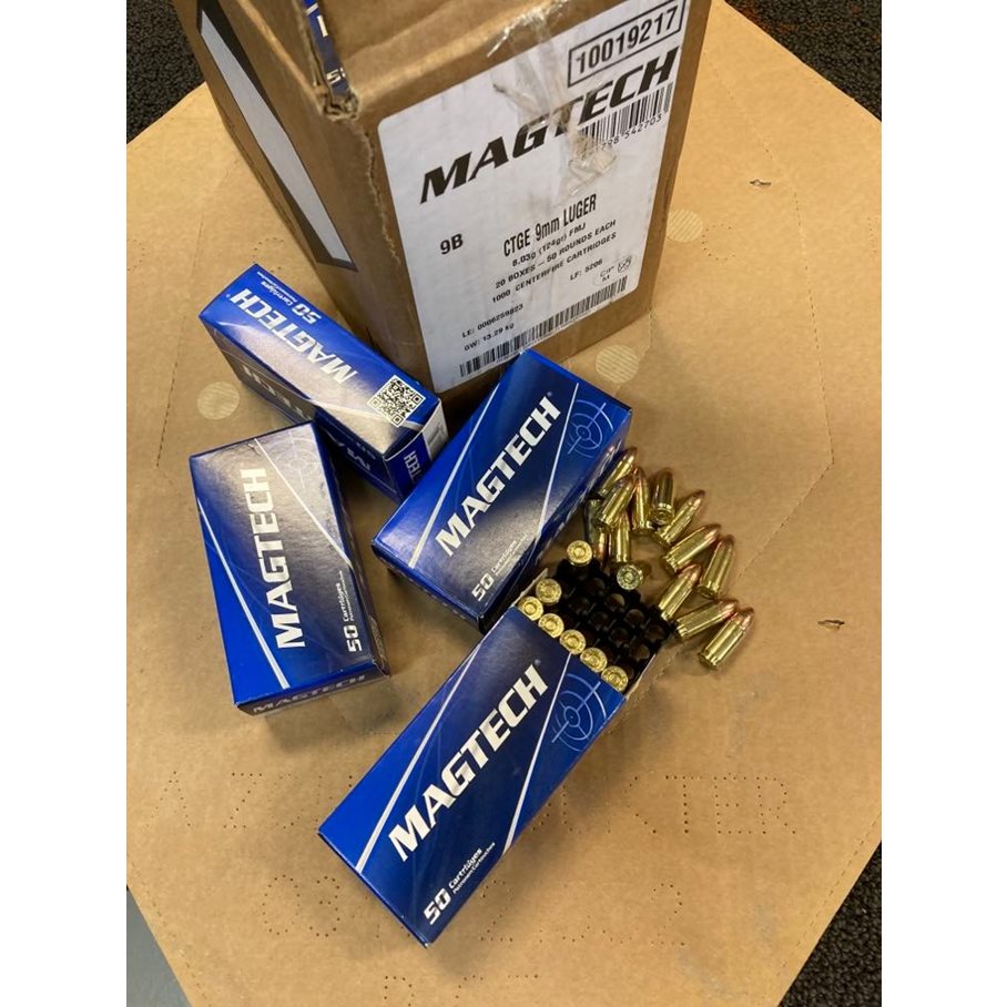 9 mm Luger 8,03 g/124 gr FMJ (9B), 50 st/ask 50 ST / 9 MM