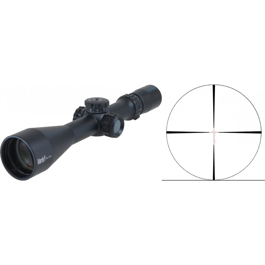 F 3-24x52 FFP MRAD Belyst Kikarsikte FML