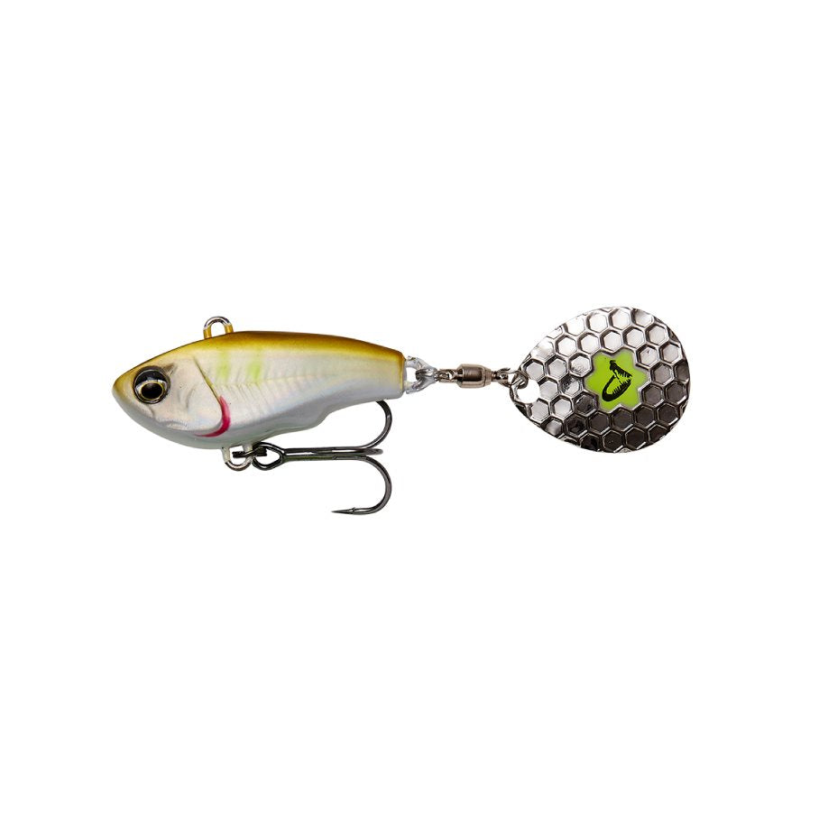 Fat Tail Spin WHITE SILVER / VIKT 16 G & STORLEK 6,5 CM
