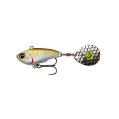 Fat Tail Spin WHITE SILVER / VIKT 16 G & STORLEK 6,5 CM