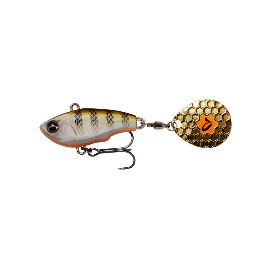 Fat Tail Spin WHITE SILVER / VIKT 16 G & STORLEK 6,5 CM