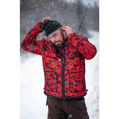 Jämtland Pixel Jacka RÖD/SVART / 3XL