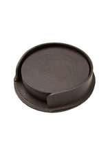 After Hunt Coaster Set LEATHER BROWN / EN STL