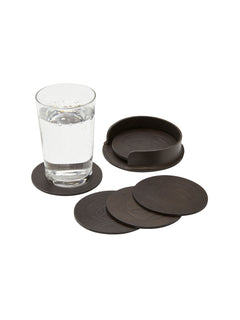 After Hunt Coaster Set LEATHER BROWN / EN STL
