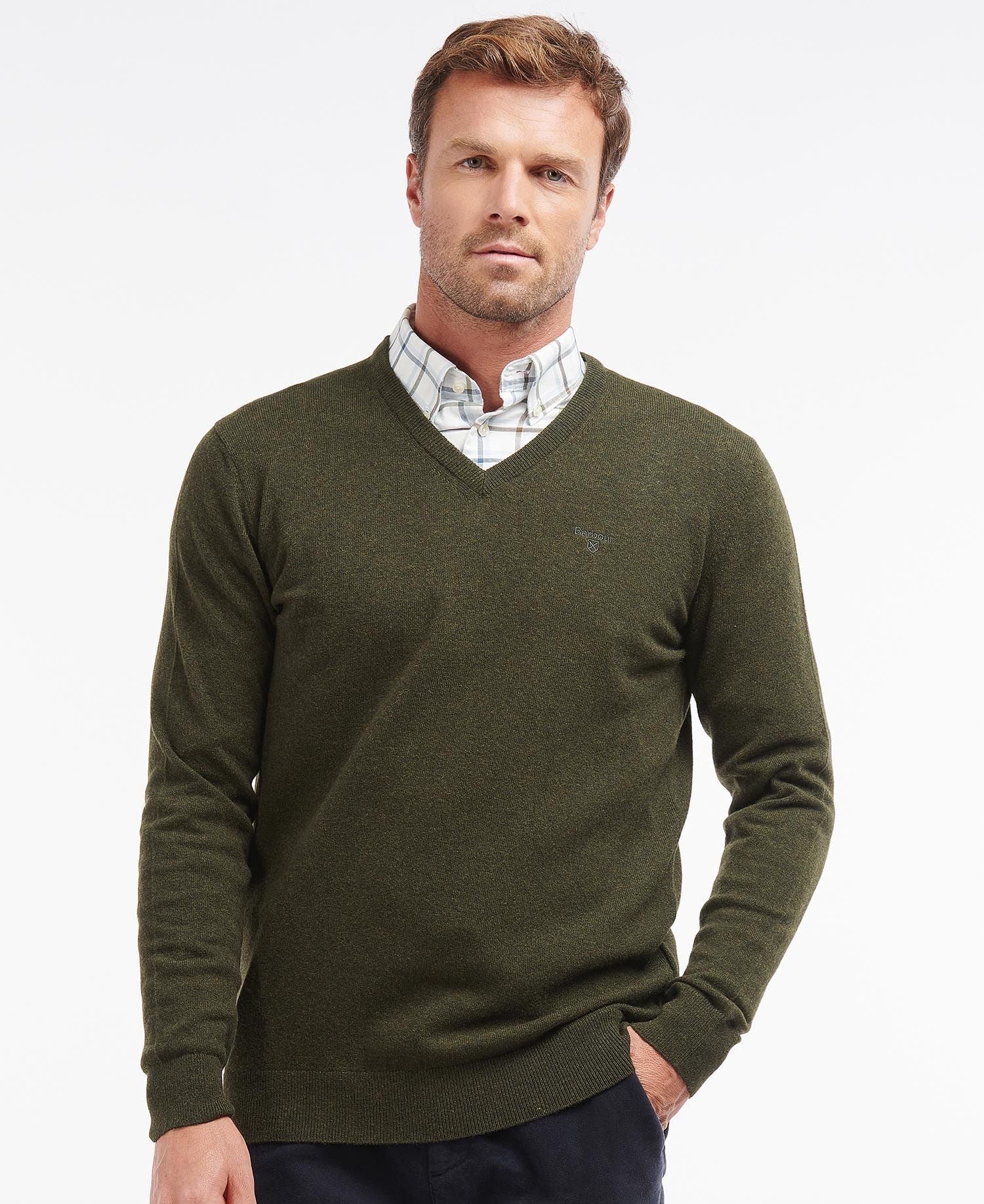 Essential Lambswool V Neck MID GREY MARL / XXL