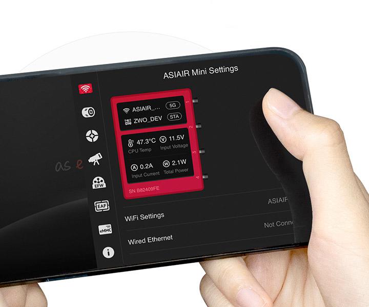 ASIAIR MINI - Wifi modul för styrning av monteringar och kameror EN STL