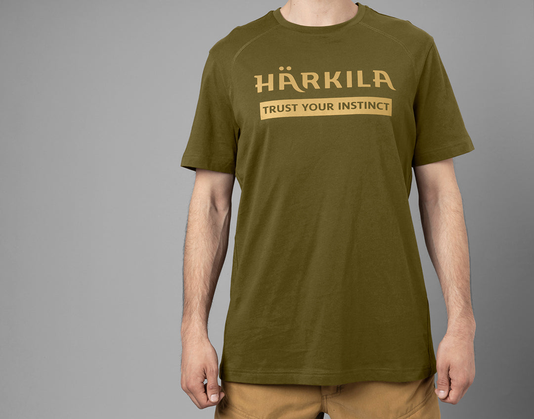 Logo t-shirt 2-pack ANTIQUE SAND/DARK OLIVE / S