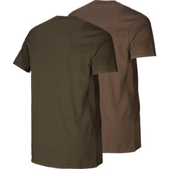 Graphic t-shirt 2-pack WILLOW GREEN/BURGUNDY / S