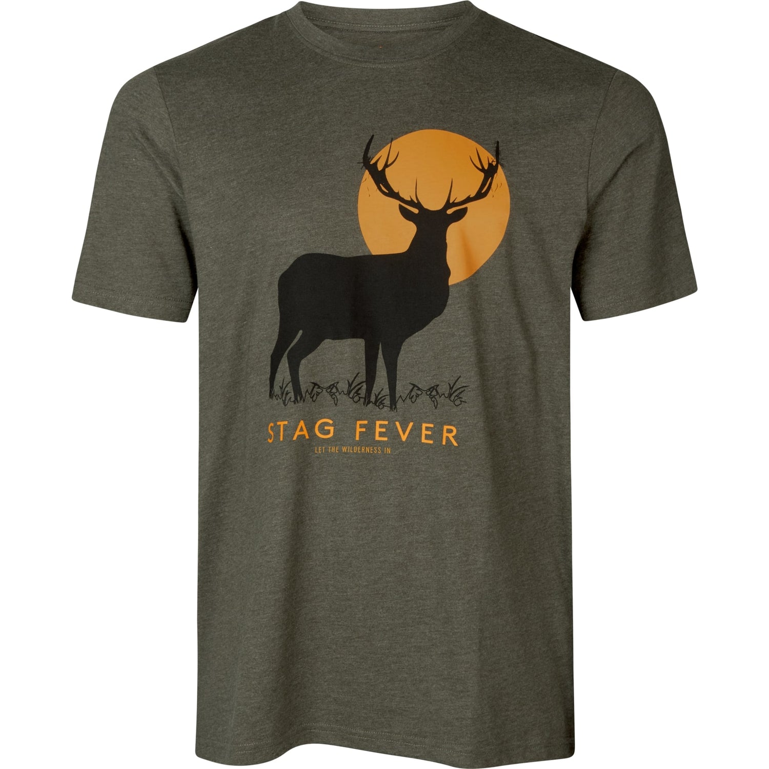 Stag Fever T-shirt PINE GREEN MELANGE / STL M