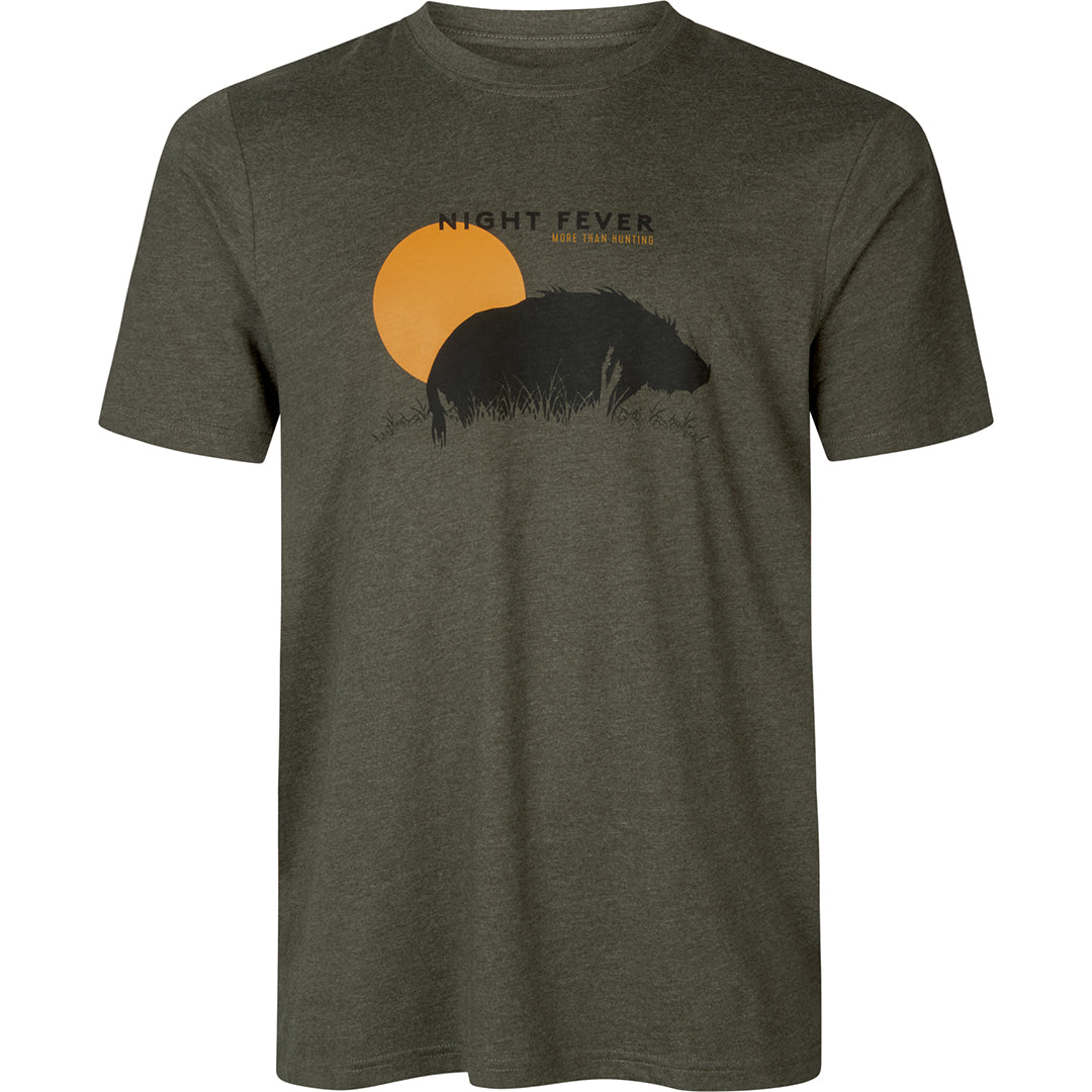 Night Fever T-shirt PINE GREEN MELANGE / S