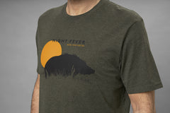 Night Fever T-shirt PINE GREEN MELANGE / S