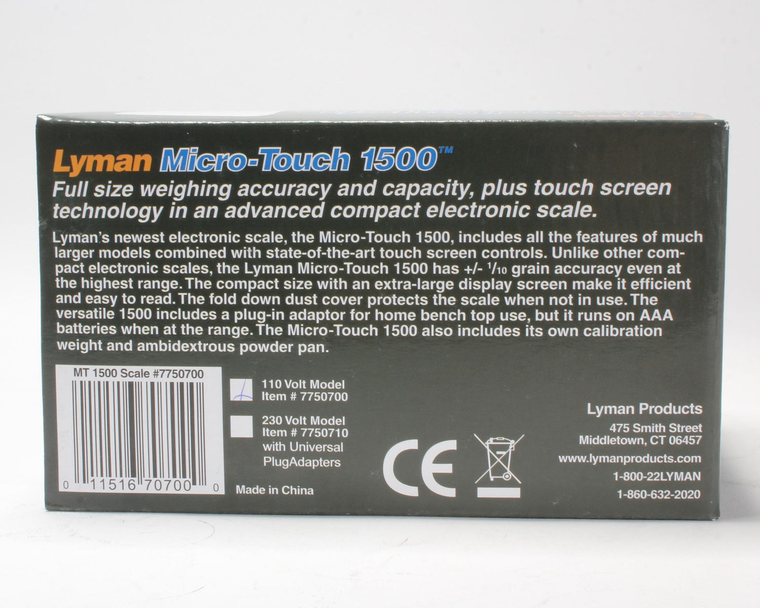 Micro-Touch 1500 Electronic Scale 115V/230V EN STL