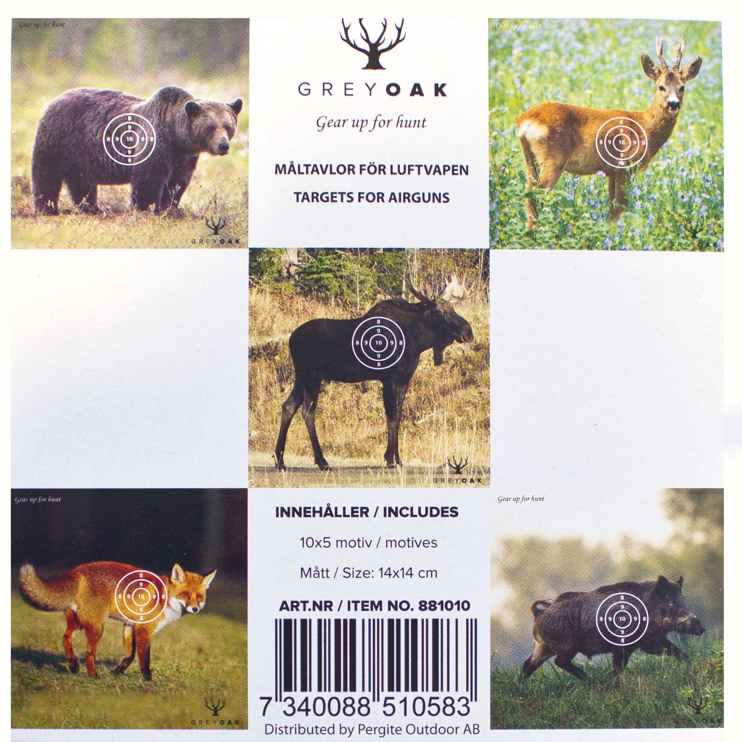 Måltavla för luftgevär/ Djurmotiv MULTICOLOR / 50-PACK