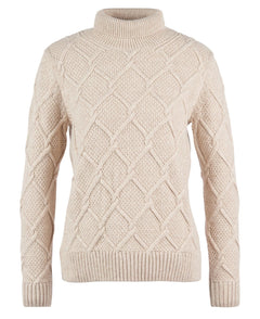 Burne Roll Neck Knit Stickad tröja CREAM / UK 12-M