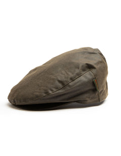 Cheviot Wax Flat Cap OLIVE / M