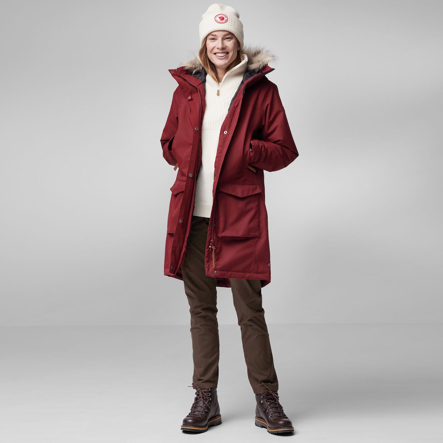 Nuuk Lite Womens Parka BORDEAUX RED / XS
