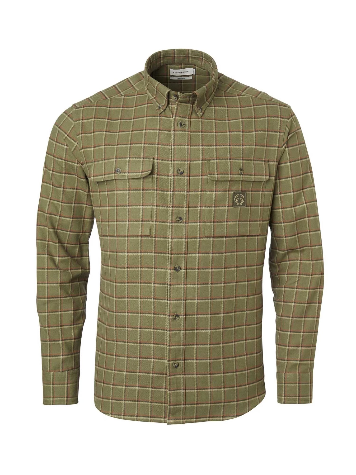 Heron Flannel Shirt Men FIELD GREEN CHECKED / S