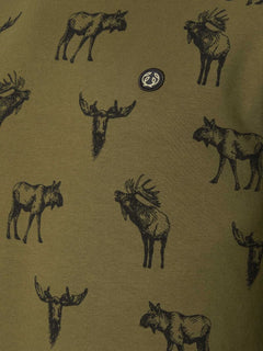 MOOSE SWEATSHIRT MEN FOREST GREEN / XS
