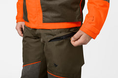 Venture förstärkta jaktbyxor GRÖN/HIGH VIS ORANGE / 46