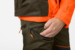 Venture förstärkta jaktbyxor GRÖN/HIGH VIS ORANGE / 46
