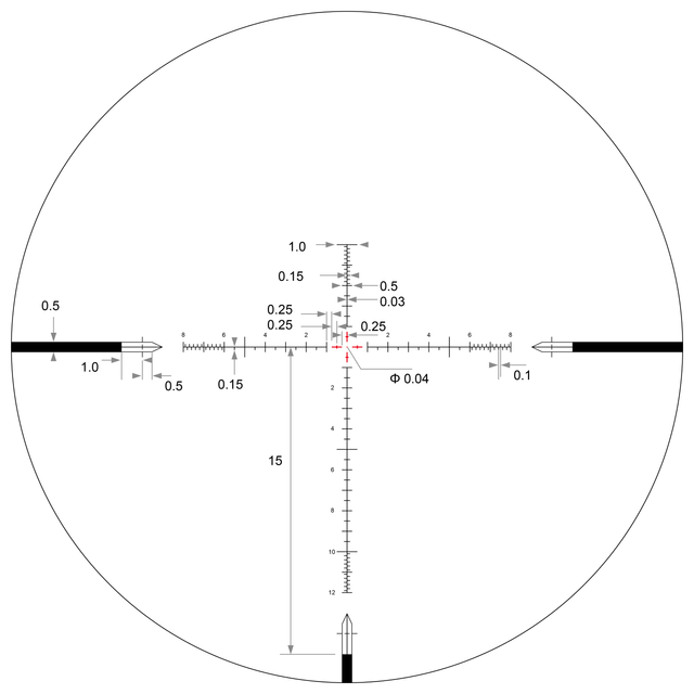 SH-4J 6-24x50 FFP VHR MIL Belyst Kikarsikte 34 MM