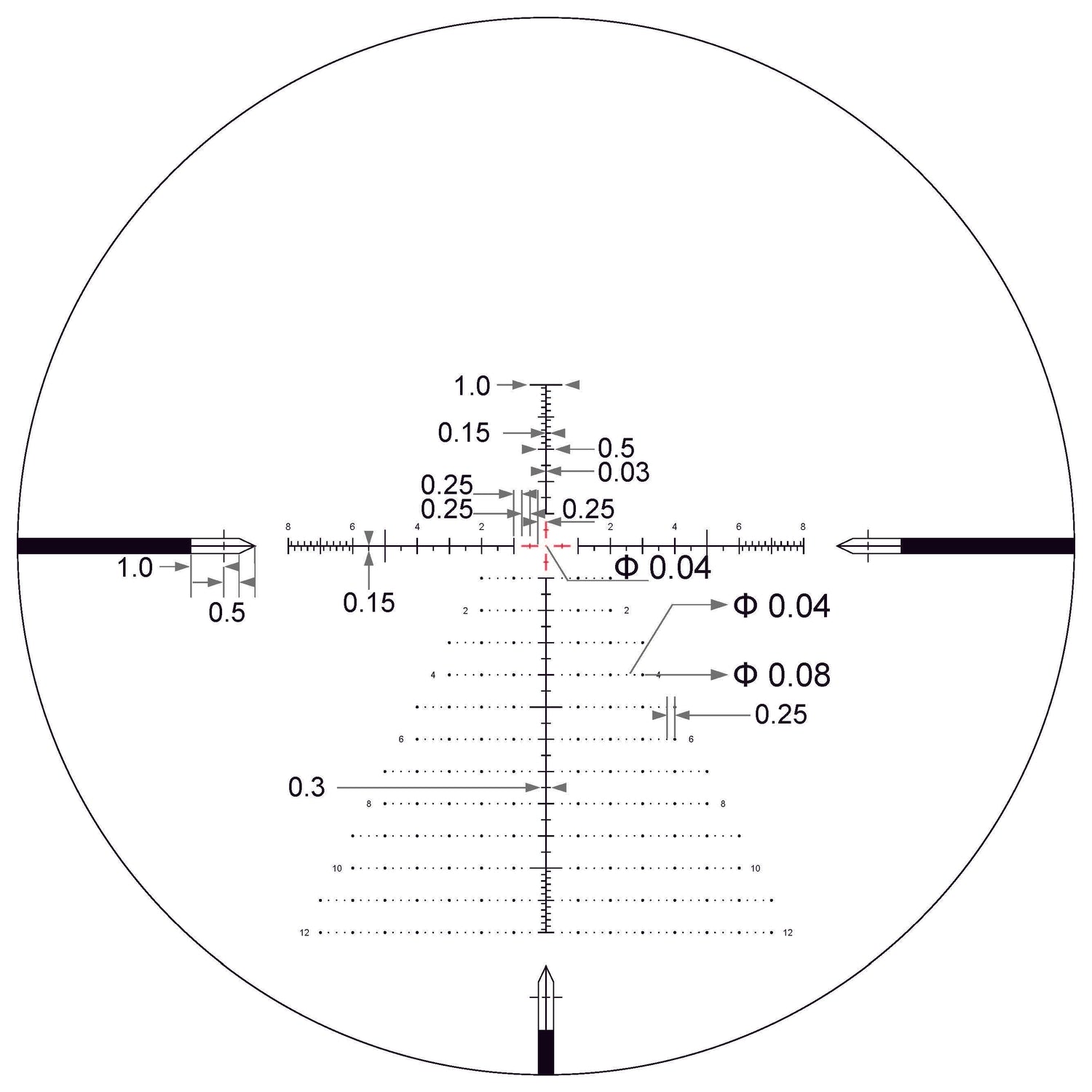 SH-4J 6-24x50 FFP VPR MIL Belyst Kikarsikte 34 MM
