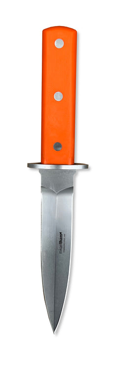 Avfångningskniv - Stickniv V2, dubbel eggad 16cm ORANGE / 16 CM