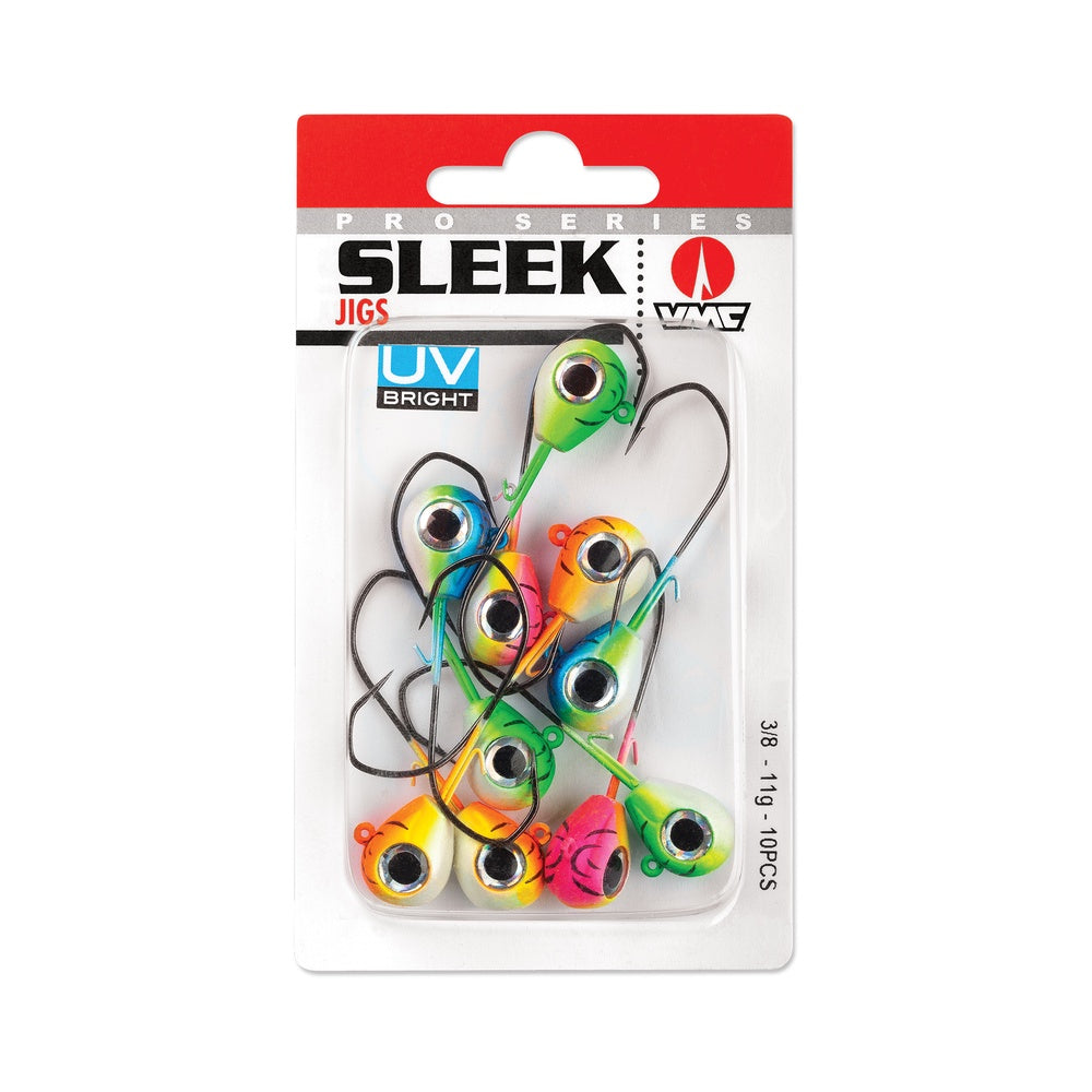 Sleek Jig 10 stycken GLOW / KROKSTORLEK 2/0 OCH 10,5 GRAM