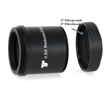 0,8x Fokalreducerare/Korrektor för TS 80 mm f/6 CF och Photoline 80 mm Triplet APO 1 ST